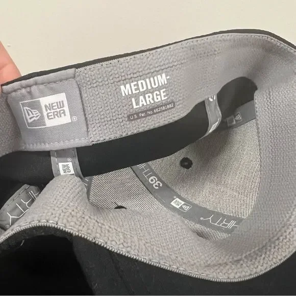 Las Vegas Raiders New Era Hat fitted medium/large black gray bill 39thirty Cap - Picture 6 of 6